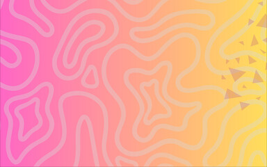 Abstract colorful vector background with a seamless geometric floral pattern and wave texture