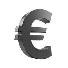 Obraz premium Euro symbol isolated on transparent background