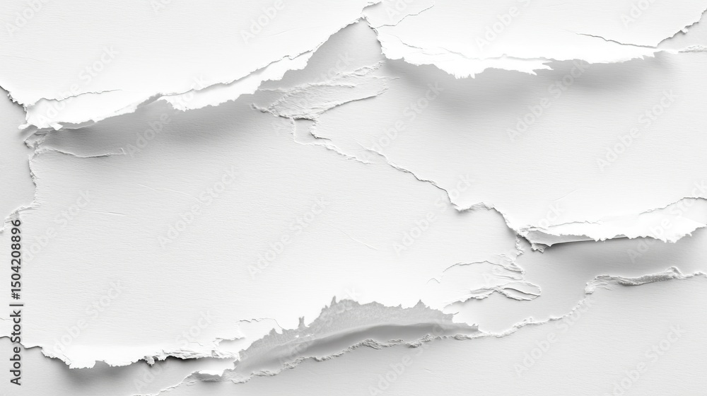 Poster close-up white paper texture background with soft grain and faint natural shadows, minimalist top vi