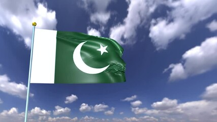 pakistan day national country freedom happy independence day blue sky white cloud background wallpaper copy space wave 14 th fourteen day date august month pakistan day vdo video holiday government 