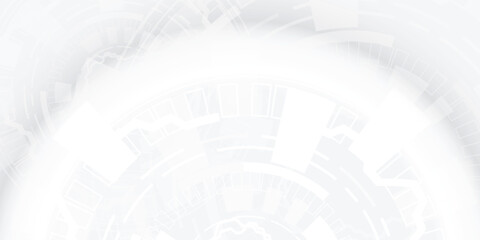 Obraz premium Grey white Abstract technology background,Hi tech digital connect, communication, high technology concept, science, technology background