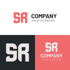 SR Initial Logo Design for Company Branding.
