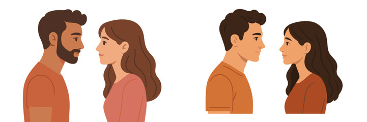 Emotional connection between two couples sharing intimate moments during a sunny day in a vibrant park setting