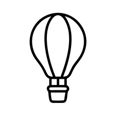 Obraz premium Hot Air Balloon Icon Outline Vector Illustration