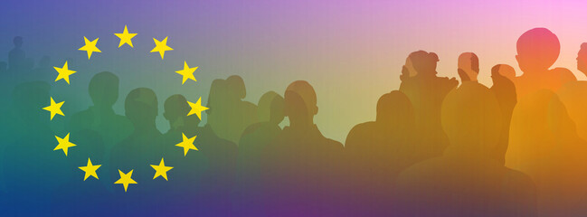 europa wahlen europawahl kulturen vielfalt abstrakt menschen grafik frieden zusammen