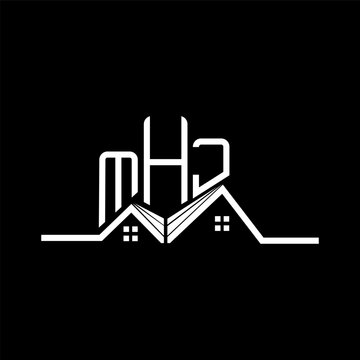 MHJ Real State logo design, MHJ simple and modern logo. MHJ luxurious alphabet design