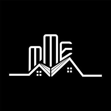 MME Real State logo design, MME simple and modern logo. MME luxurious alphabet design
