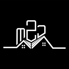 MZJ Real State logo design, MZJ simple and modern logo. MZJ luxurious alphabet design