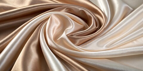 Soft Pale Beige Silk Fabric Abstract with Metallic Shine V10