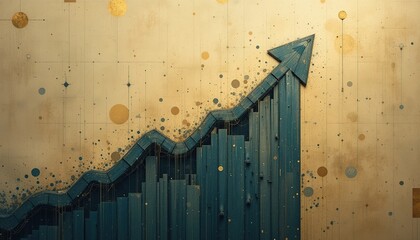 Abstract Upward Trend Graphic:  Growth, Progress, and Success Visualization