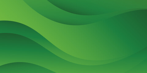 Abstract green wavy background. Vector illustration