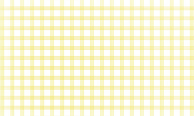 2パターンの黄色いラフなトリプルラインがクロスするチェック柄