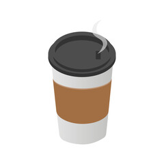 Isometric coffee cup for take away