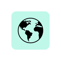 earth icon isolated on transparent background