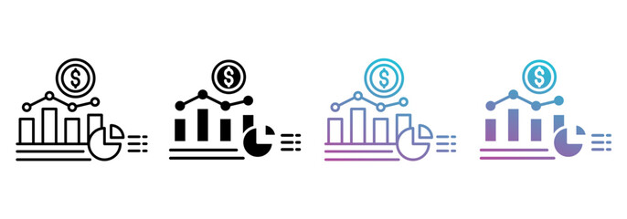 business growth best multistyle icon sheet collection