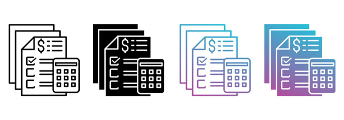 Calculator best multistyle icon sheet collection