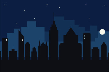 Fototapeta premium night city skyline
