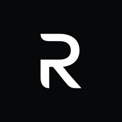 Letter r brand initial modern logo design vector