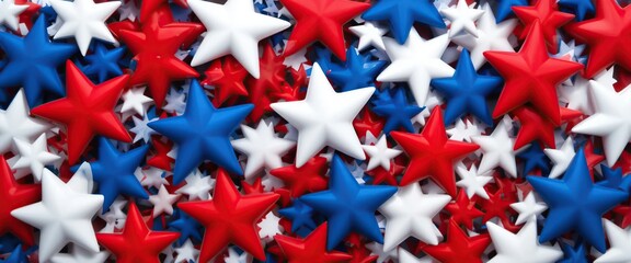 Patriotic Stars Background: A Celebration of Red, White, and Blue Star Design