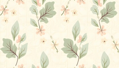 Fototapeta premium Delicate Floral Patterns Soft Vintage Bloom