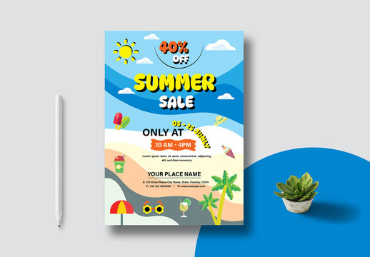 Summer Sale Flyer Layout