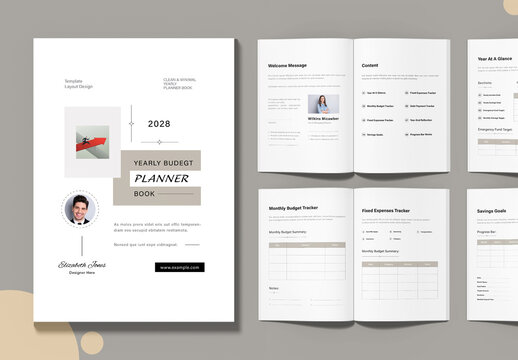 Yearly Budget Planner Template Layout