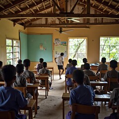Students Learning Together in Classroom Environment for Education and Development