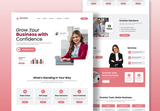Responsive New Project For Startup Business Concept Landing Page Design