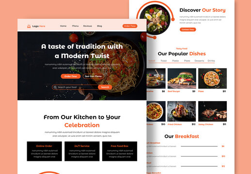 Restaurant Landing Page Design