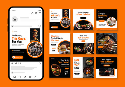 Tasty Food Social Media Template