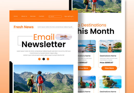 Travel Email Newsletter Layout