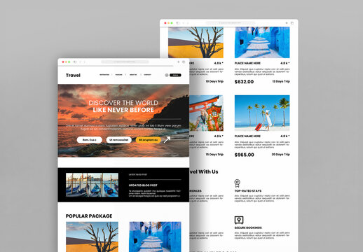 Travel Experience Landing Page