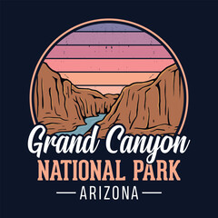 Grand Canyon National Park, Arizona - Adventure t-shirt design for tourism