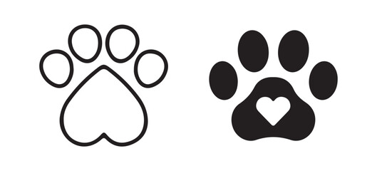 Fototapeta premium paw print vector
