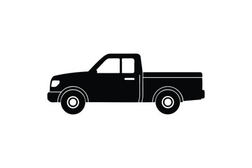 Fototapeta premium Pickup icon silhouette on white background