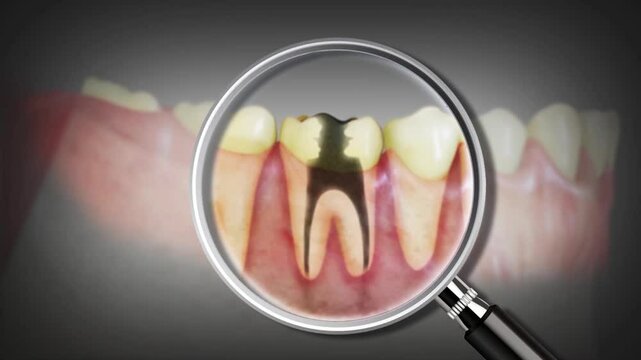 Endodontic root canal infection process. Medically accurate tooth 3D animation.
