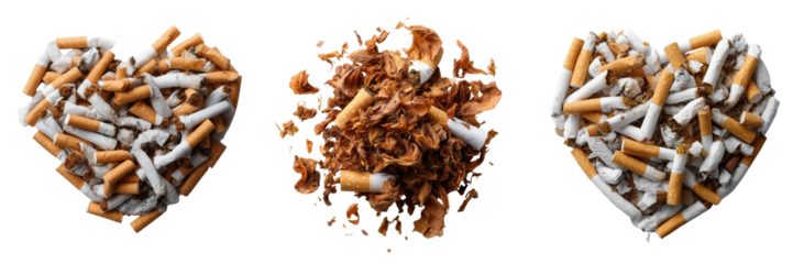 Impact of smoking litter on health awareness urban environment photo on transparent background