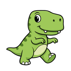 Cute T Rex Cartoon Mascot Tyrannosaurus Illustrations