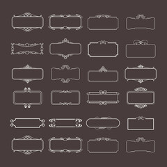 Elegant Vintage Ornamental Frame Vector Set with Decorative Patterns