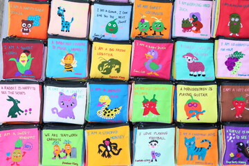 Seamless vector illustration of a set of colorful Christmas cards with gifts, ideal for holiday...