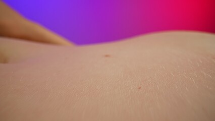 Close Up View of Human Skin Texture with Hair Follicles