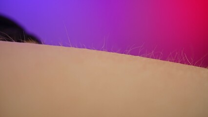 Close Up View of Human Skin Texture with Hair Follicles