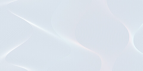 Abstract background with white holographic line pattern in luxury pastel colors. Premium horizontal vector design template for business banner, prestigious voucher, wedding invitation.