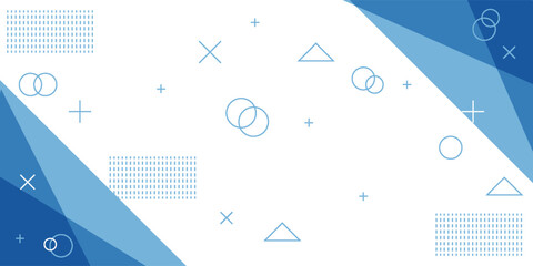 Modern white background blue triangle abstract background. Web banner. Geometric shape. Lines stripes triangles. Design. Futuristic. Cut paper or metal effect. Luxury. Premium. Vector Ilustration