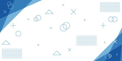Modern white background blue triangle abstract background. Web banner. Geometric shape. Lines stripes triangles. Design. Futuristic. Cut paper or metal effect. Luxury. Premium. Vector Ilustration