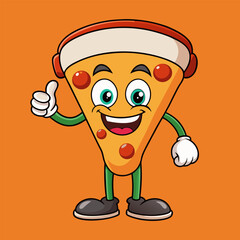 Funny cartoon boy chef character vector drawing with a spoon