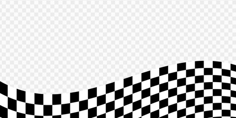 Abstract checkered round frame. Racing concept. Chess pattern on white background. Border template.