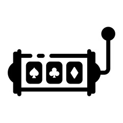 A line style icon depicting gambling machine
