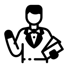 A line style icon of casino gaming cashier
