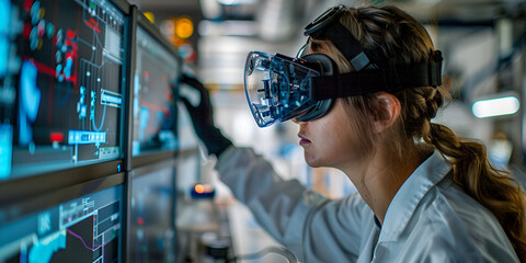 "Scientific Researchers Conducting Advanced Chemical Experiments in a State-of-the-Art Laboratory"

